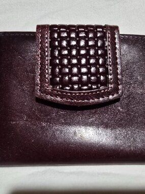 Vintage Princess Gardner Burgundy Leather Wallet - Accordion Photo Insert